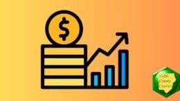 A graphic representing inflation that includes a dollar sign atop a stack of coins, and a bar chart with an arrow pointing upward