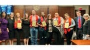 A group photo of graduates from Cobb Drug Treatment Court along with court staff and Cobb Commission JoAnn Birrell