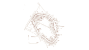 A diagram of the ancient city of Nebelivka showing the layout of the residential areas