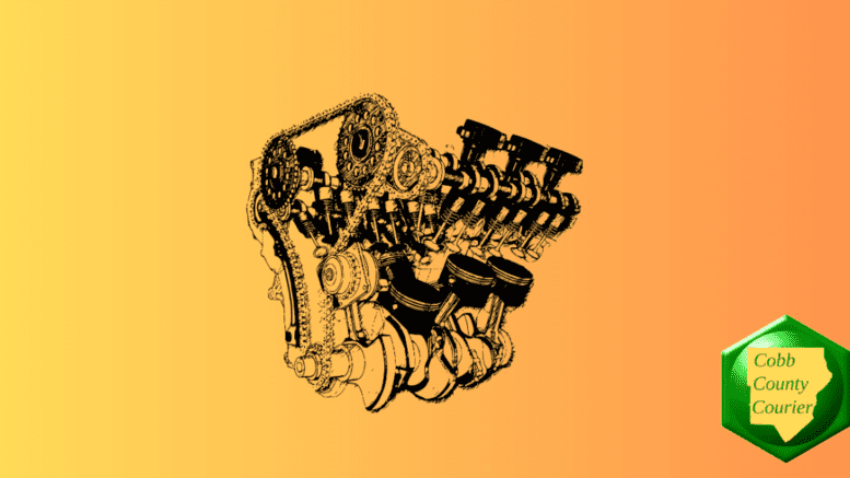 A diagram of an internal combustion engine