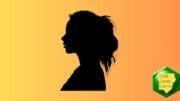 A silhouette of a woman