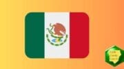 Drawing of the flag of Mexico