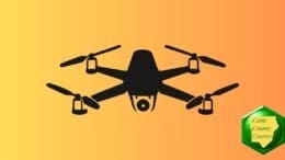 silhouette of a drone, facing the front