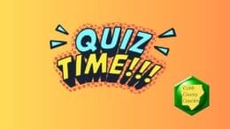 The words "Quiz Time" in large cartoon font