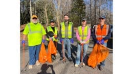 Group photo from the Friends of Mableton litter cleanup on Fontaine Road in Mableton