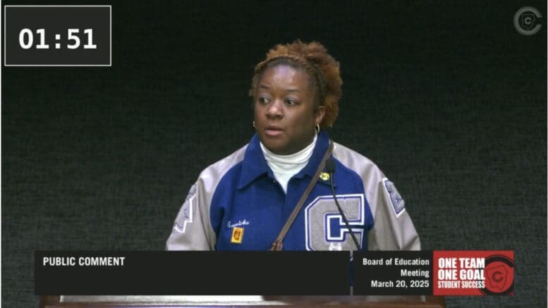 Raunicka Ray, Campbell graduate wearing a letter jacket