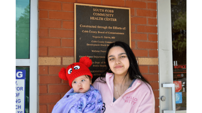 Ashley Manuel of Mableton, Georgia, visits the South Cobb Community Health Center in Austell. The Cobb and Douglas Public Health agency is planning to expand services there. (Allen Siegler / Healthbeat)