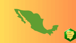 Outline of a map of Mexico