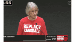 Janice Kelley criticized the district’s book removal policy at the infamous September 2023 board meeting.