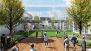 Rendering of the plans for the Cobb Galleria courtyard