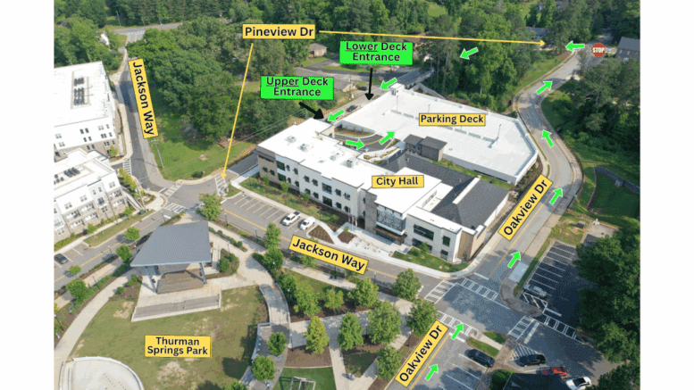 Aerial diagram of new Powder Springs city hall taken from the Powder Springs website