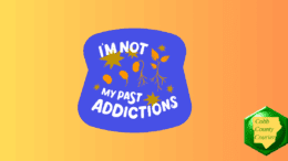 The slogan "I'm not my past addictions"