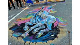 Image of a chalk unicorn