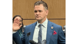 John Cristadoro at swearing-in ceremony