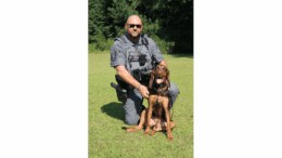 Deputy Barry Bales with K-9 Liberty