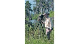 Mark Albertin with camera in Okeefenokee