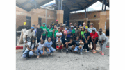 Riverside Elementary School beautification project group photo