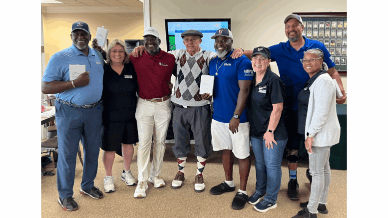 Group photo first place team Sweetwater Mission Golf Tournament