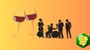 wine glasses alongside a jazz combo