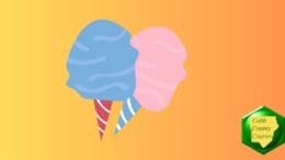 Two cones of cotton candy