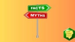 Signs stating "facts" and "myths"