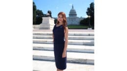 Nahomy Limon stands on Capitol steps