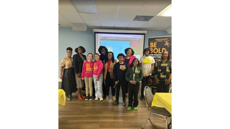 Group shot from BE BOLD Institute shark pitch competition