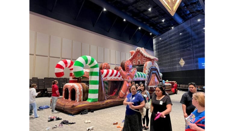 Candy-cane exhibit from West Ridge Hope for Christmas event