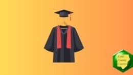 A graduation cap and gown