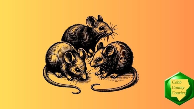Three rats milling around