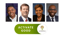 L-R Chris Boyd, General Manager, Riverside Epicenter; Otis Brumby, III, Publisher, Marietta Daily Journal; Sherri Hill, Chief of Staff, Cobb County Schools; Stephen Vault, Senior Vice President, Wellstar