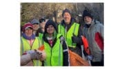 Group photo from Friends of the Covered Bridge MLK Day litter cleanup