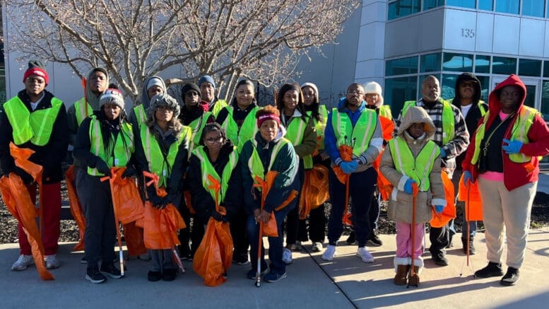 Group photo of MLK Day of Service volunteers at EpiCenter