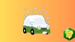 Drawing of a car covered in snow