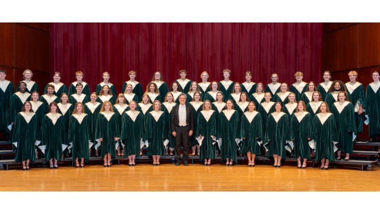 Wisconsin Lutheran College choir in four rows