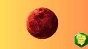 Color drawing of a blood moon