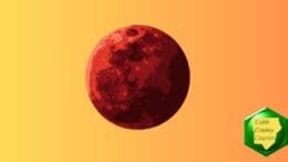Color drawing of a blood moon