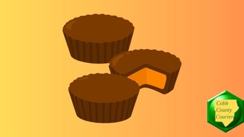 Drawing of three reeses peanut butter cups