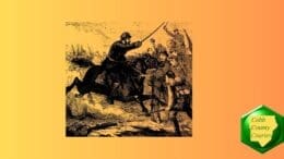 drawing of Civil War cavalry charge