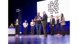 KSU student SueAnn Hollowell receiving award