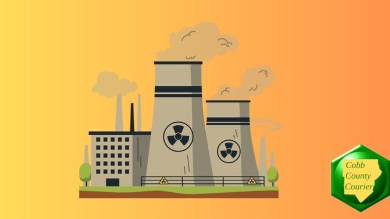 Drawing of a nuclear engergy plant