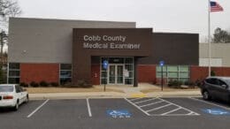 Cobb County Medical Examiner's building on County Services Parkway