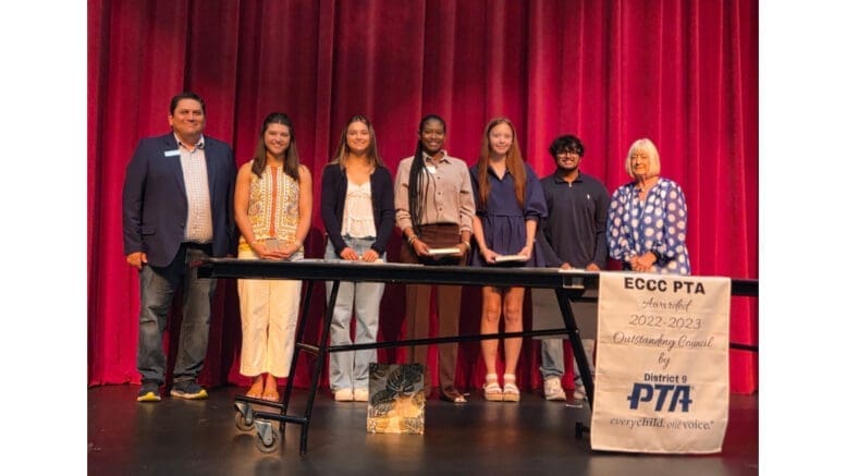 ictured from L to R: Micheal Garza, Grayson O’Daniel (Pope), Sadie Herrera (Kell), Jenay Scott (Sprayberry), Katherine Fallaw (Walton), Avi Jaiswal (Wheeler) and Margie Hatfield
