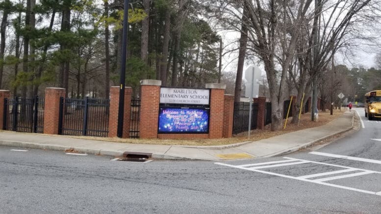 Mableton Elementary and Cobb school bus