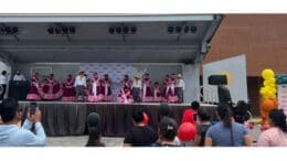 Performers in costume at Mental Health week