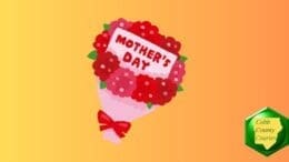 A bouquet of flowers labeled "Mothers Day"