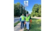 Volunteers with the Queen Mill Road litter cleanup