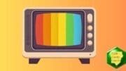 An old color TV