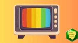 An old color TV
