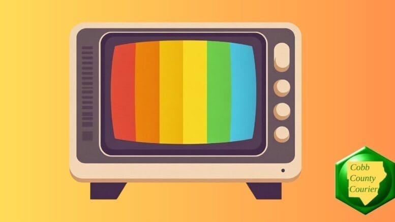 An old color TV